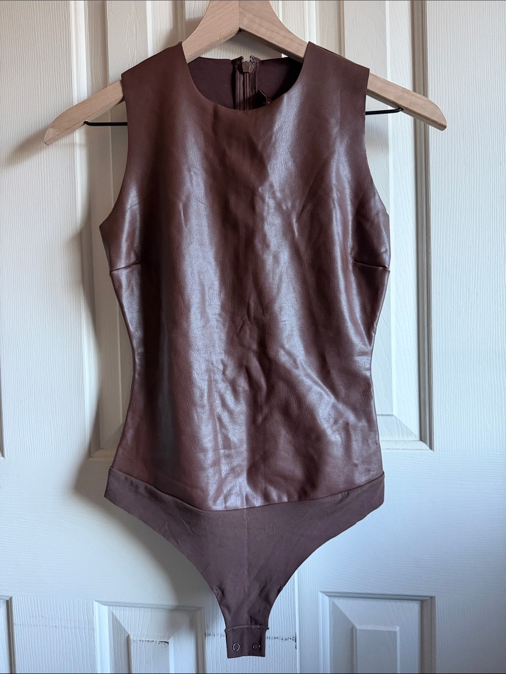 Skims Faux Leather Bodysuit